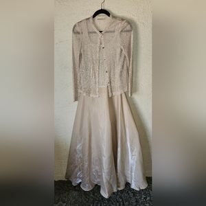 Cache Creme color maxi flowing dress